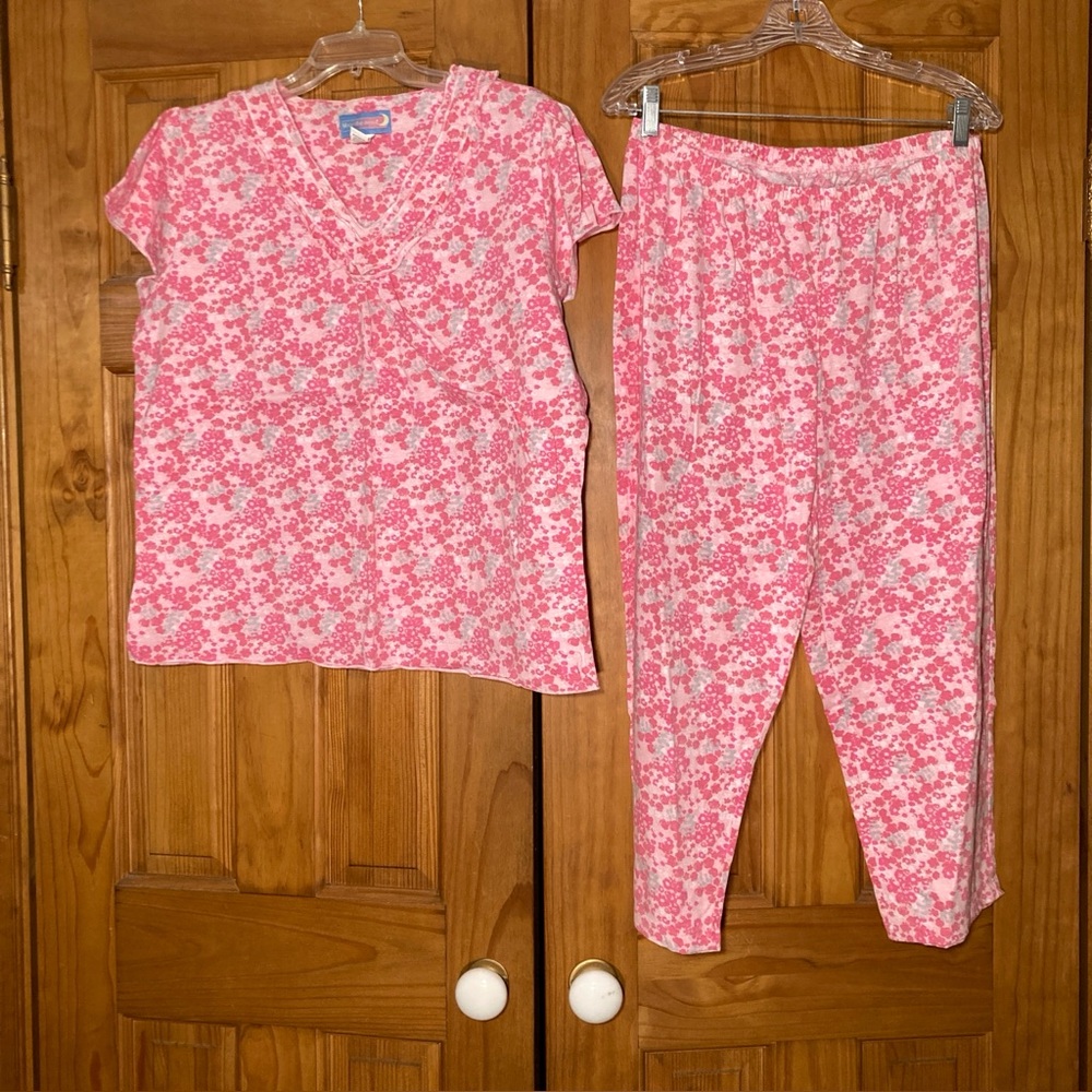 NWOT Haband Moonbeams Pajama Top and Bottom Set Size L